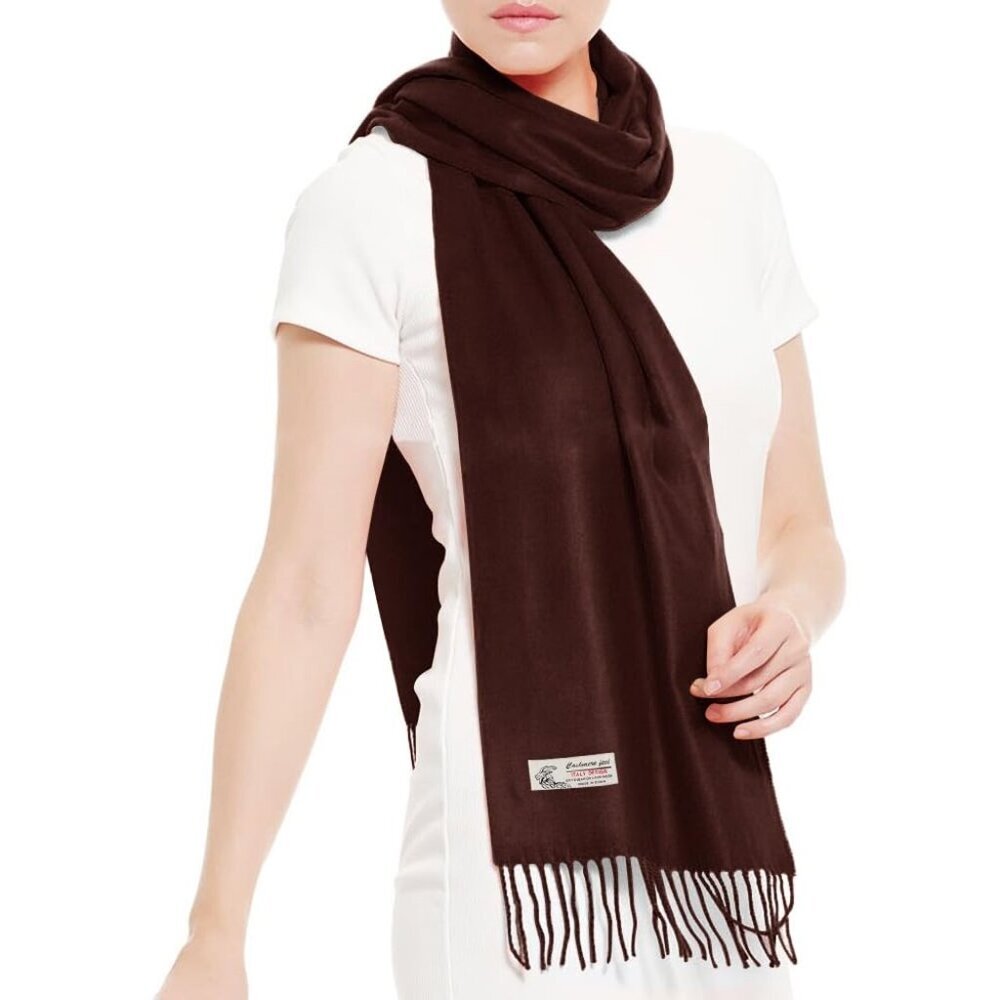 Plain Solid Color Cashmere Feel Classic Soft Luxurious Winter Scarf For Men Wome - Picture 3 of 3